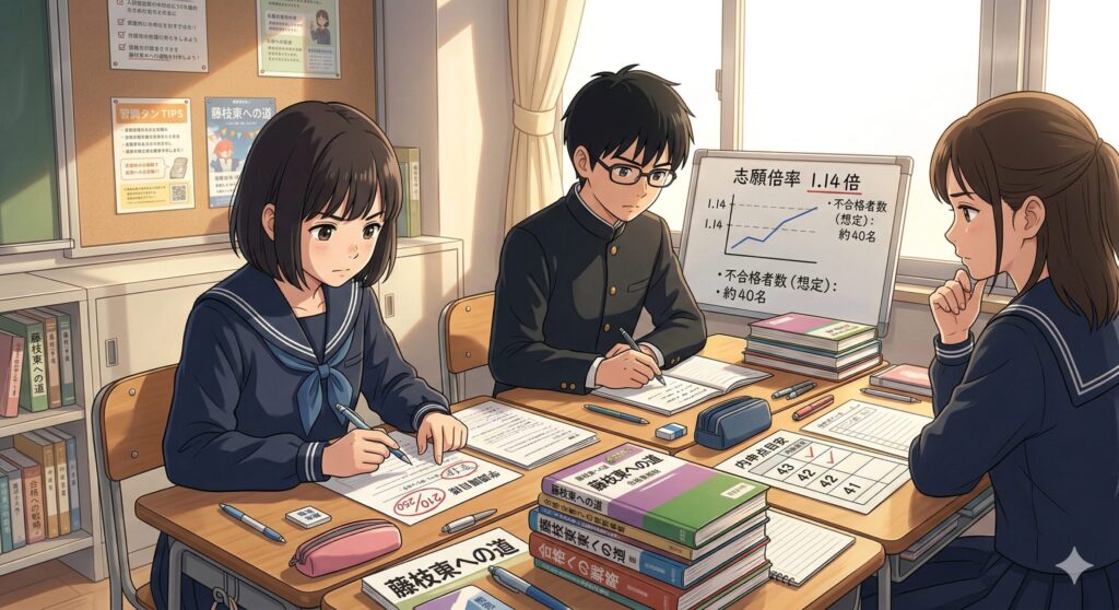 藤枝東高校の学調目標点と倍率