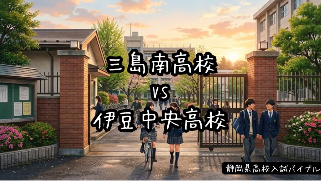 三島南高校vs伊豆中央高校｜偏差値・部活・大学進学の比較(2026-2027)