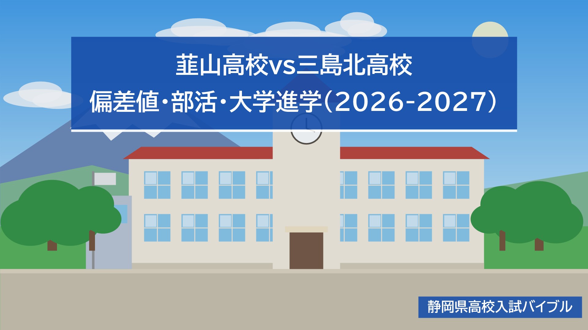 韮山高校vs三島北高校｜偏差値・部活・大学進学(2026-2027)