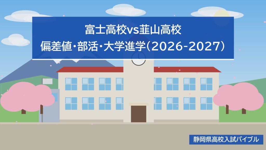 富士高校vs韮山高校|偏差値・部活・大学進学(2026-2027)