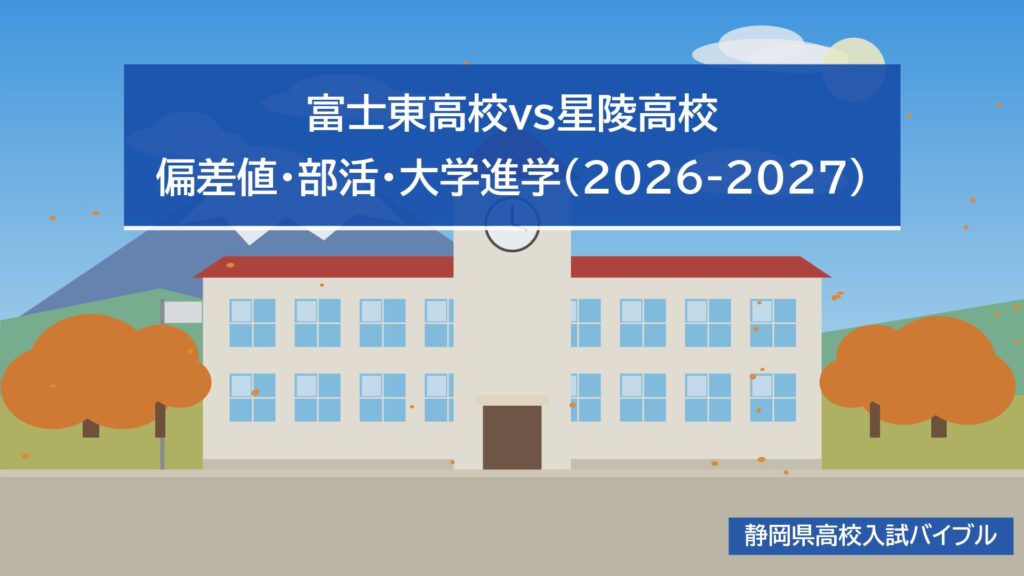 富士東高校vs星陵高校｜偏差値・部活・大学進学(2026-2027)