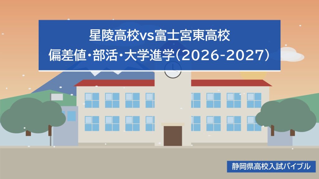 星陵高校vs富士宮東高校｜偏差値・部活・大学進学(2026-2027)