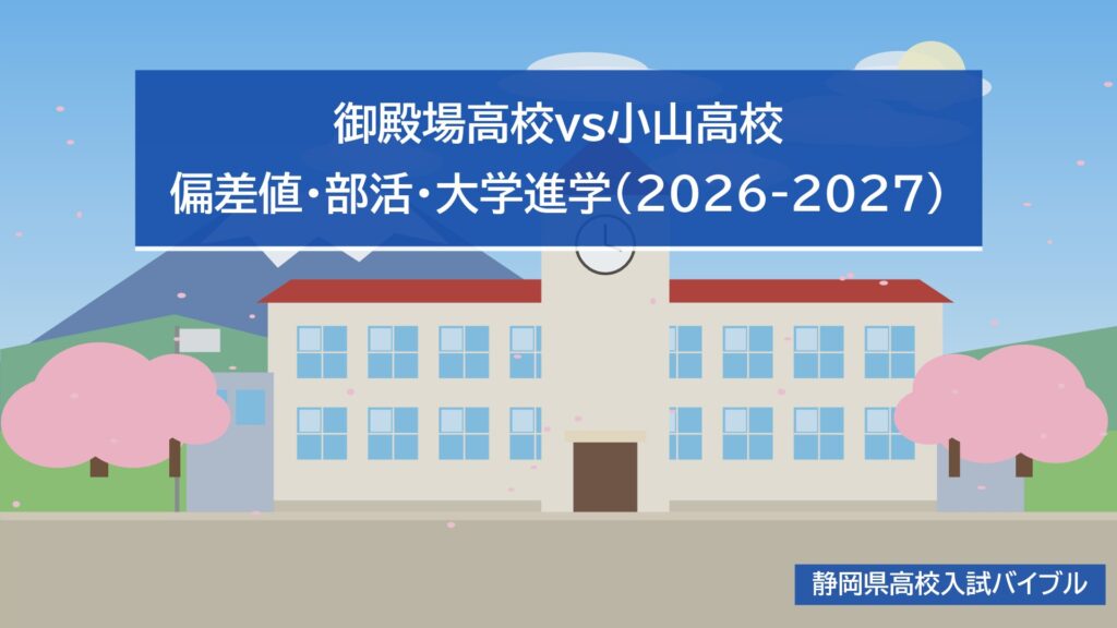 御殿場高校vs小山高校|偏差値・部活・大学進学(2026-2027)