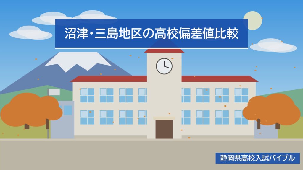 沼津・三島地区の高校偏差値比較