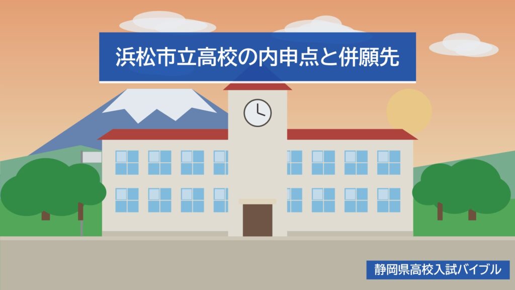 浜松市立高校の内申点と併願先