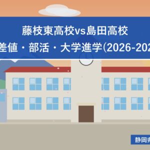 藤枝東高校vs島田高校｜偏差値・部活・大学進学(2026-2027)